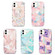 iPhone 13 Pro Max Electroplating Matching Marble IMD Four-Corner TPU Shockproof Case - Green