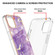 iPhone 13 Pro Max Electroplating Marble Pattern Dual-side IMD TPU Shockproof Case - Purple 002