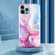 iPhone 13 Pro Max IMD Marble Pattern TPU Phone Case  - Pink Blue