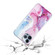 iPhone 13 Pro Max IMD Marble Pattern TPU Phone Case  - Pink Blue