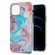 iPhone 13 Pro Max Electroplating Pattern IMD TPU Shockproof Case - Milky Way Blue Marble