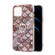 iPhone 13 Pro Max Electroplating Pattern IMD TPU Shockproof Case with Rhinestone Ring Holder  - Pink Scales
