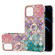 iPhone 13 Pro Max Electroplating Pattern IMD TPU Shockproof Case with Rhinestone Ring Holder  - Colorful Scales