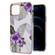 iPhone 13 Pro Max Electroplating Pattern IMD TPU Shockproof Case  - Purple Flower