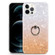 iPhone 13 Pro Max Gradient Color Shell Texture IMD TPU Shockproof Case with Ring Holder  - Gradient White Orange