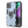 iPhone 15 Shockproof PC + TPU Holder Phone Case - Navy Blue