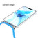 iPhone 15 Four-Corner Shockproof Transparent TPU Case with Lanyard - Blue White