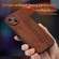 iPhone 15 AZNS 3D Embossed Skin Feel Phone Case - Brown