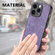 iPhone 15 Vintage Leather PC Back Cover Phone Case - Purple