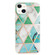 Electroplating Soft TPU Phone Case iPhone 15 - Green White Rhombus