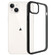 iPhone 15 Frosted TPU + Transparent PC Phone Case - Black