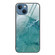 iPhone 15 Marble Pattern Glass Protective Phone Case - Green Ocean