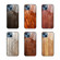 iPhone 15 Wood Grain Glass Phone Case - Dark Brown