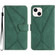 iPhone 15 Plus Stitching Embossed Leather Phone Case - Green