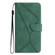 iPhone 15 Plus Stitching Embossed Leather Phone Case - Green