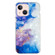 iPhone 15 Plus IMD Shell Pattern TPU Phone Case - Sky Blue Purple Marble