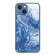 iPhone 15 Plus Marble Pattern Glass Protective Phone Case - Blue Ocean