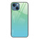 iPhone 15 Plus Gradient Color Glass Phone Case - Green Cyan