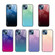 iPhone 15 Plus Gradient Color Glass Phone Case - Purple Red