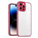 iPhone 14 Pro Max Cat-eye Electroplating TPU + Acrylic Phone Case iPhone 14 Pro - Red