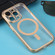 iPhone 14 Pro Max MagSafe Electroplating Straight TPU Phone Case  - Gold