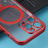 iPhone 14 Pro Max MagSafe Electroplating Straight TPU Phone Case  - Red