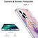 iPhone 14 Pro Max Electroplating Splicing Marble Pattern Dual-side IMD TPU Shockproof Case with Ring Holder - Light Purple