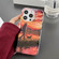 iPhone 14 Pro Max Dual-sided Lamination Oil Painting IMD Phone Case - Old Man and Dog