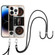 iPhone 14 Pro Max Electroplating Dual-side IMD Phone Case with Lanyard - Retro Radio