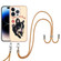 iPhone 14 Pro Max Electroplating Dual-side IMD Phone Case with Lanyard - Lucky Dog