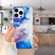 iPhone 14 Pro Max IMD Shell Pattern TPU Phone Case - Sky Blue Purple Marble