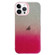 iPhone 14 Pro Max Double Sided IMD Gradient Glitter PC Phone Case - Pink