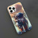 iPhone 14 Pro Max Dual-side IMD Astronaut Frosted Phone Case - Gradient Orange
