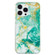 iPhone 14 Pro Max IMD Shell Pattern TPU Phone Case - Green Marble