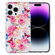 iPhone 14 Pro Max IMD Shell Pattern TPU Phone Case - Butterfly Flower