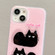 iPhone 14 Pro Max IMD Cute Animal Pattern Phone Case - Cat