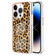 iPhone 14 Pro Max Electroplating Marble Dual-side IMD Phone Case - Leopard Print