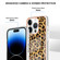 iPhone 14 Pro Max Electroplating Marble Dual-side IMD Phone Case - Leopard Print