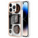 iPhone 14 Pro Max Electroplating Marble Dual-side IMD Phone Case - Retro Radio