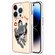 iPhone 14 Pro Max Electroplating Marble Dual-side IMD Phone Case - Lucky Dog