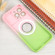 iPhone 14 Pro Max Gradient Silicone Shockproof Magsafe Phone Case with Lens Film - Pink Green