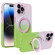 iPhone 14 Pro Max MagSafe Holder Gradient TPU Phone Case - Pink Green