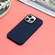 iPhone 14 Pro Max Solid Color Frosted Silicone Phone Case - Navy Blue