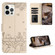 iPhone 14 Pro Max Cat Embossing Pattern Leather Phone Case with Lanyard - Beige