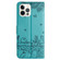 iPhone 14 Pro Max Cat Embossing Pattern Leather Phone Case with Lanyard - Blue