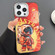 iPhone 14 Pro Max Engraved Colorful Astronaut Phone Case - Small Orange