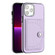 iPhone 14 Pro Max Shockproof Leather Phone Case with Card Holder - Purple