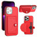iPhone 14 Pro Max Shockproof Leather Phone Case with Card Holder - Red