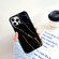 iPhone 11 Thickened TPU Glazed Marble Mobile Phone Case - Black