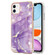 iPhone 11 Electroplating Marble Pattern Dual-side IMD TPU Shockproof Case - Purple 002